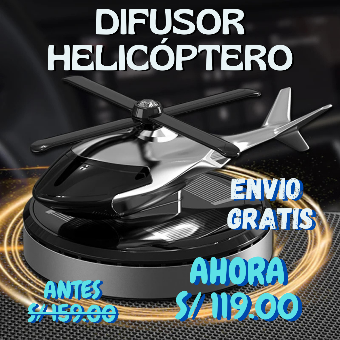 Difusor Helicóptero de Aromas Solar